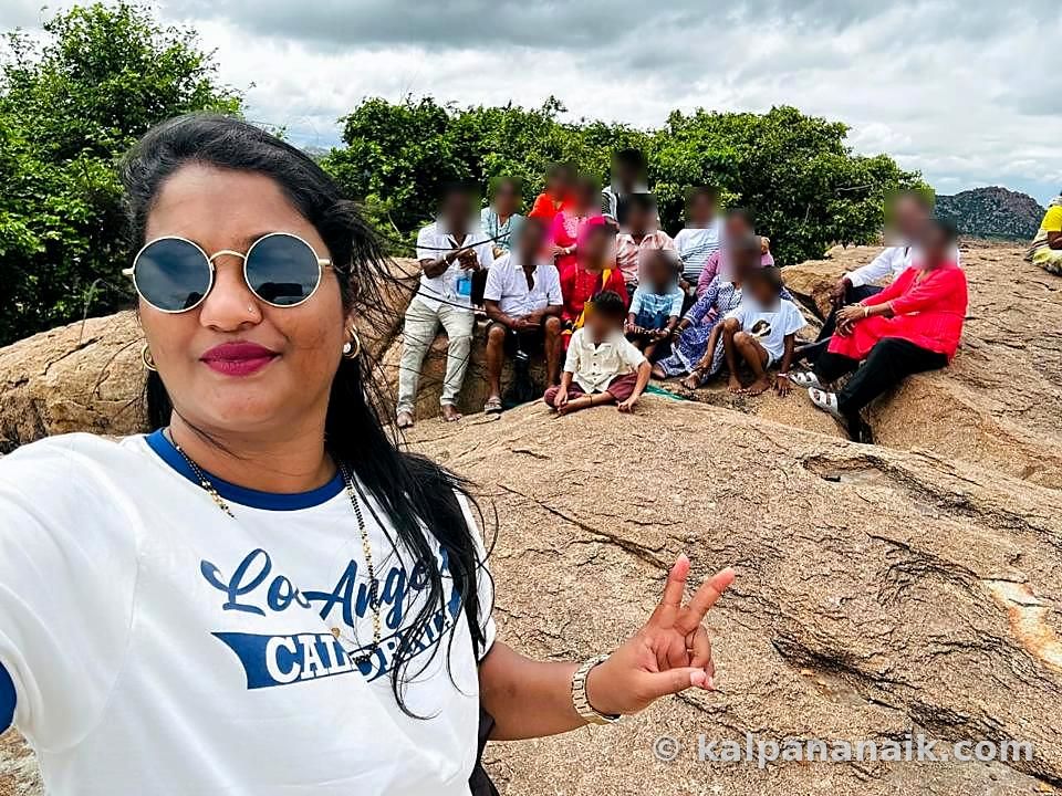 Kalpana on the Hampi boulders