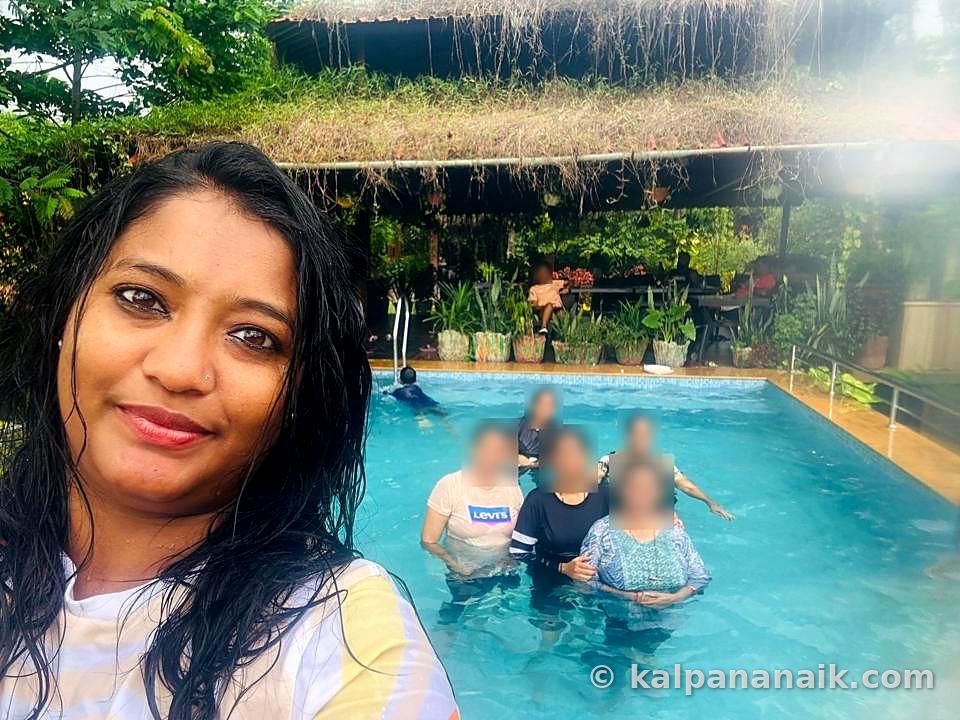 Pool-day selfie