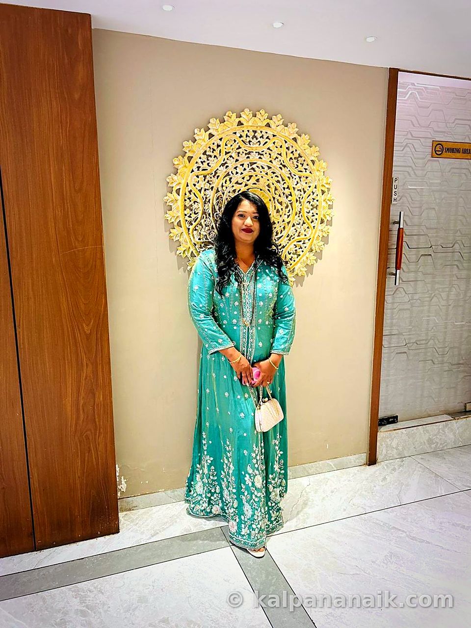 Kalpana in festive wear