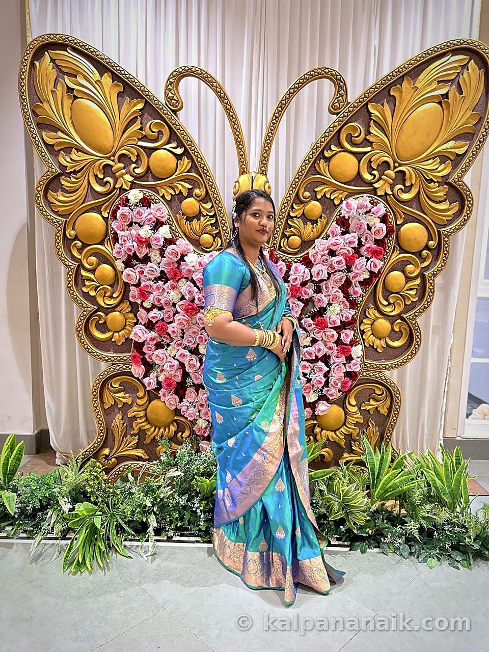 Kalpana in festive wear
