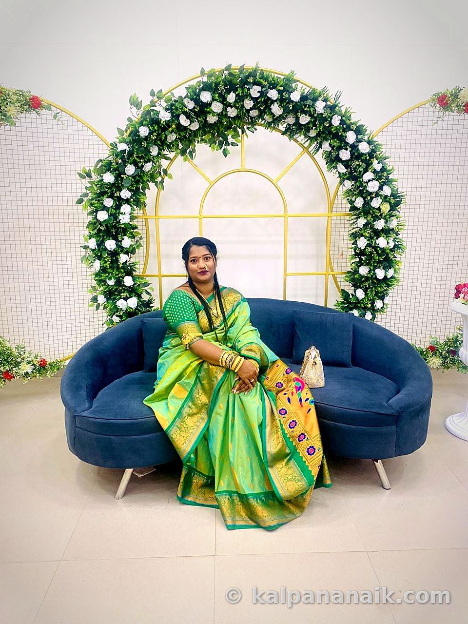 Kalpana in festive wear