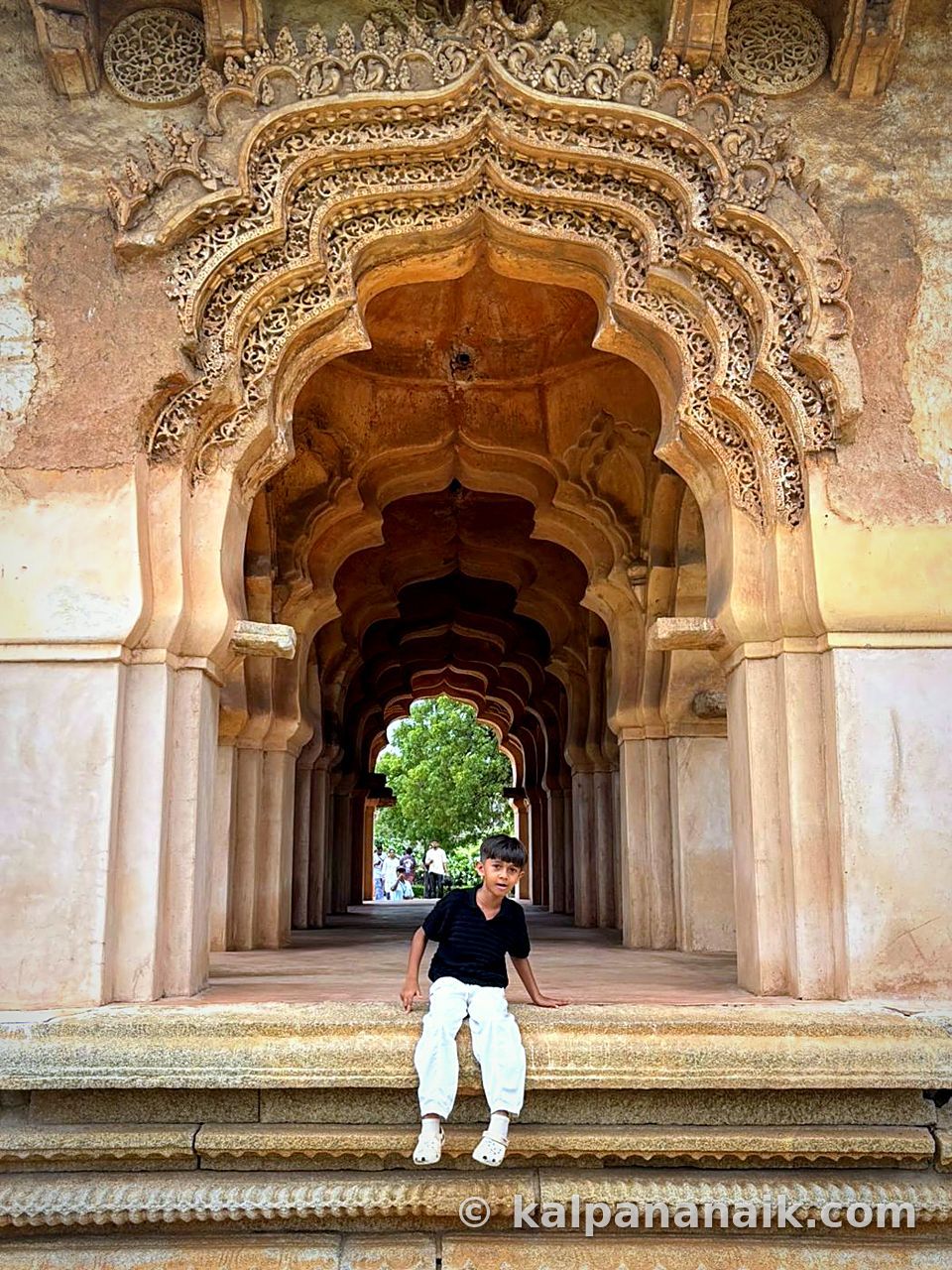 Carved stone arches