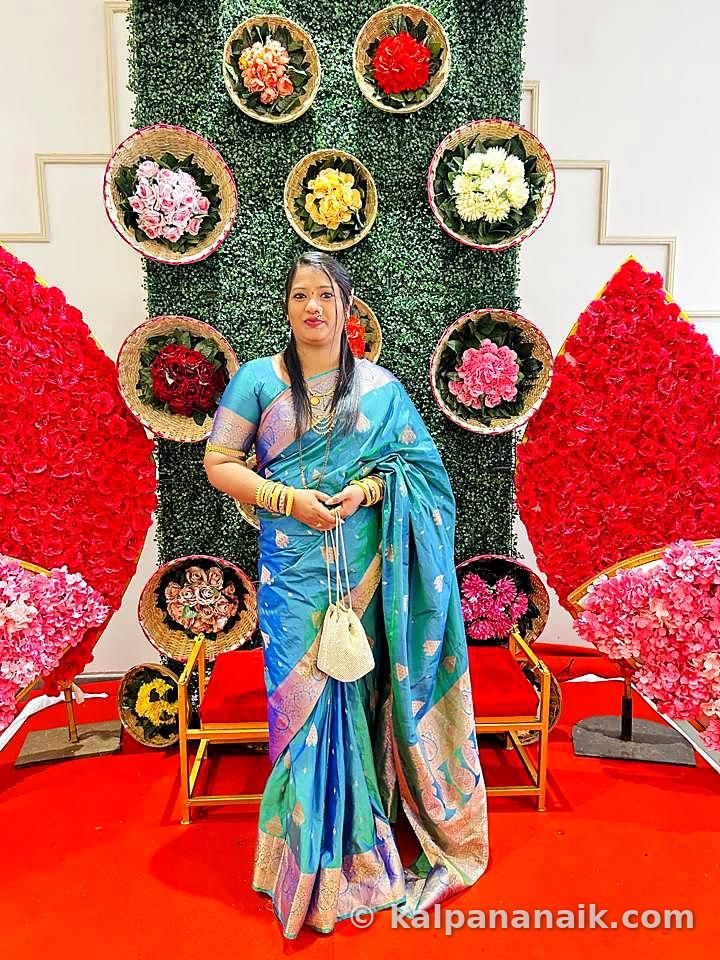 Kalpana in festive wear