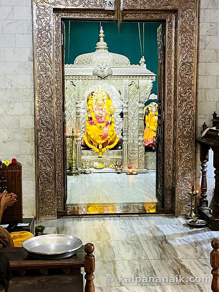 Carved silver temple shrine