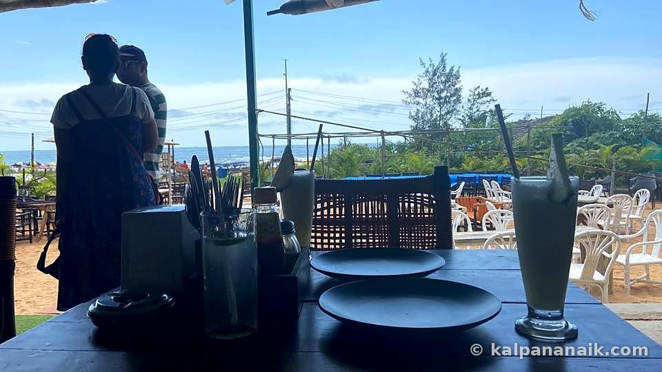 Sea view from a hilltop café