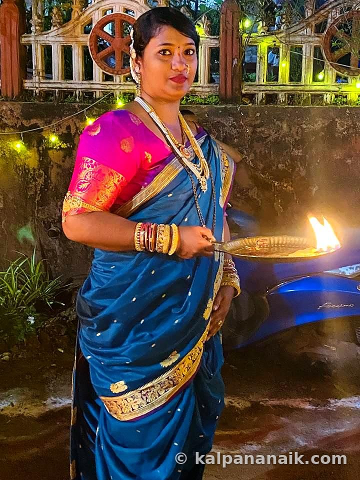 Kalpana in festive wear