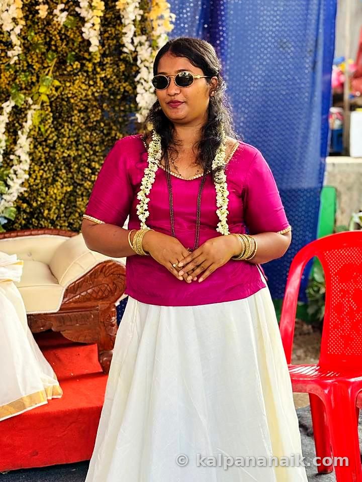 Kalpana in festive wear