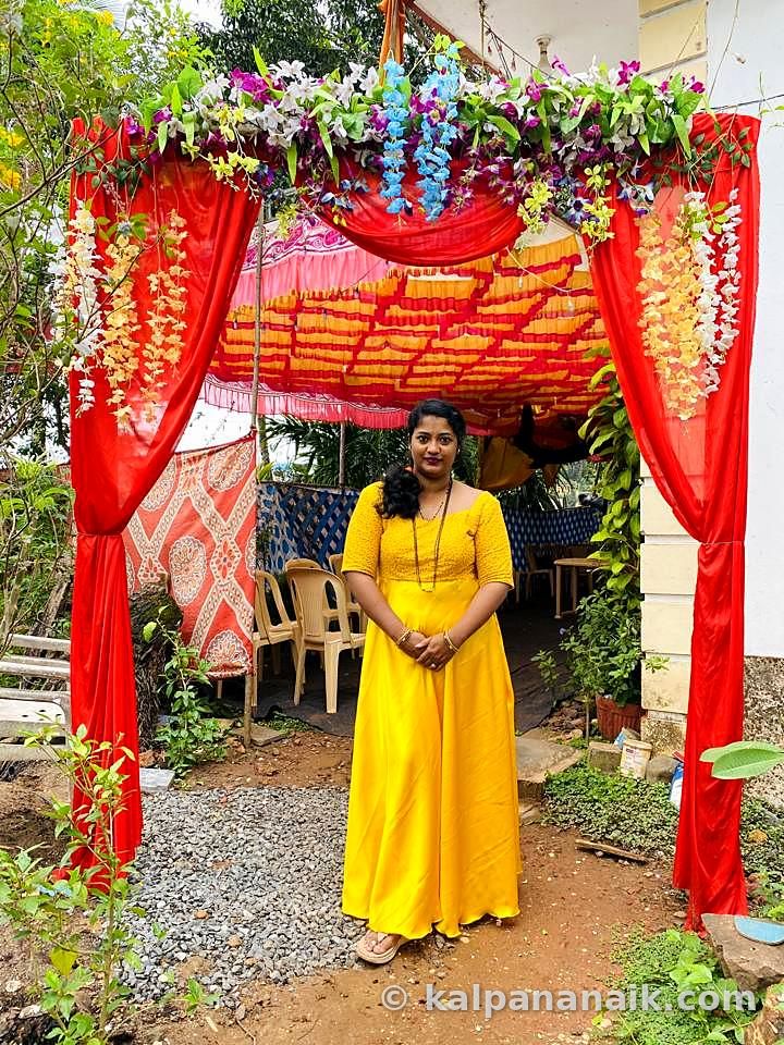 Kalpana in festive wear