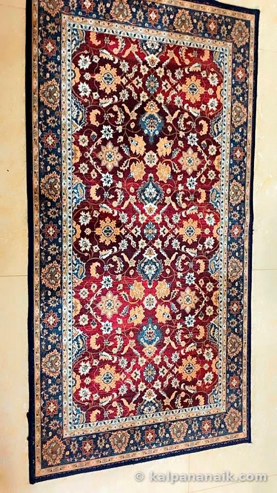 Red patterned carpet